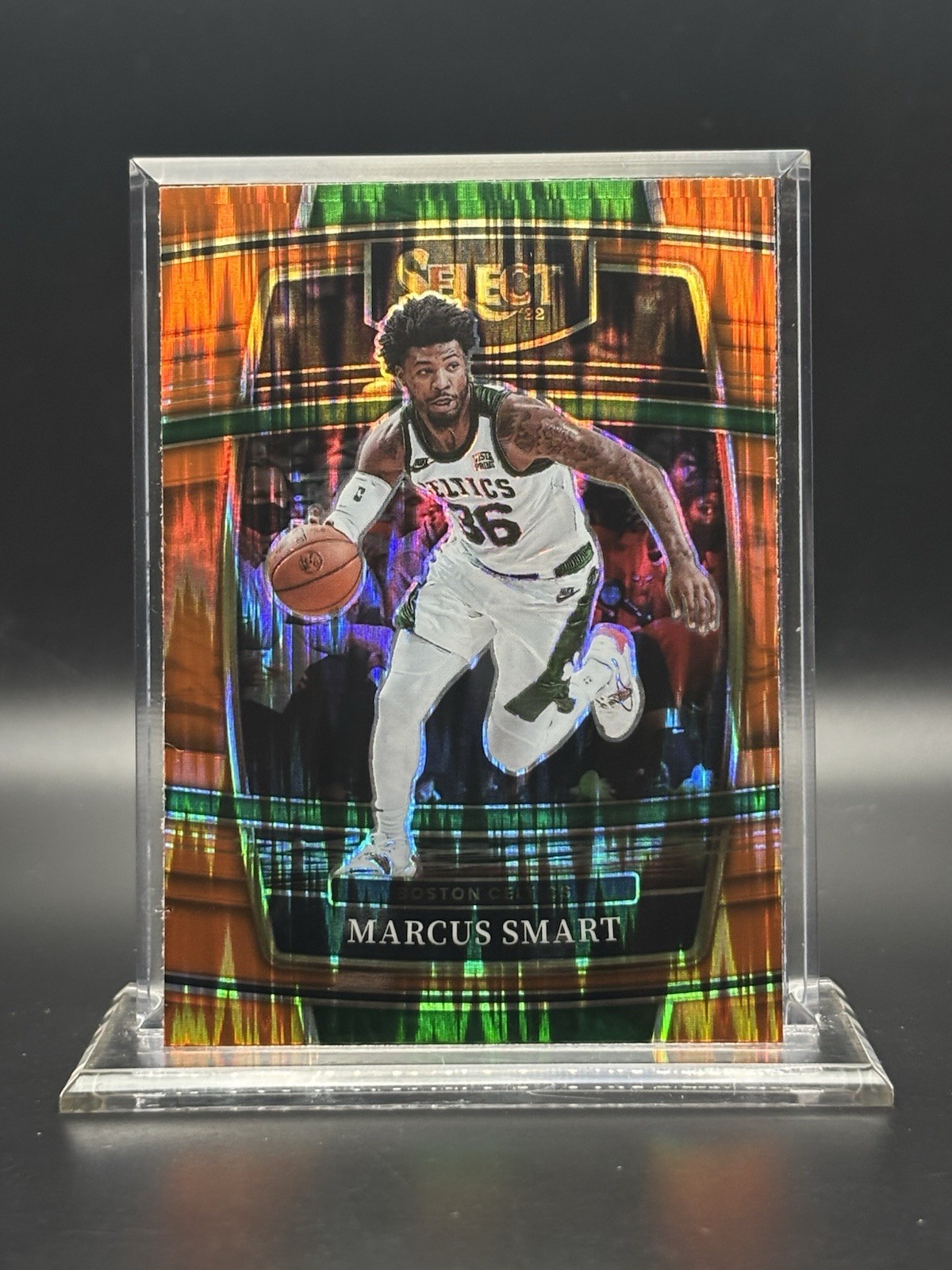 2021-22 Panini Select - Marcus Smart Orange Flash Prizm No. 32