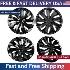 16 Inch Hubcaps Abs Replacement For Steel Wheelnon-alloy Snap-on Set Of 4