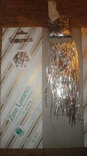 1 SILVER Tin  Metal Foil  TINSEL German Christmas Tree Icicles Eis Lametta 1980s