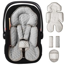 Infant Car Seat Insert, Reversible Baby Carseat Cushion 2-in-1 for Grey