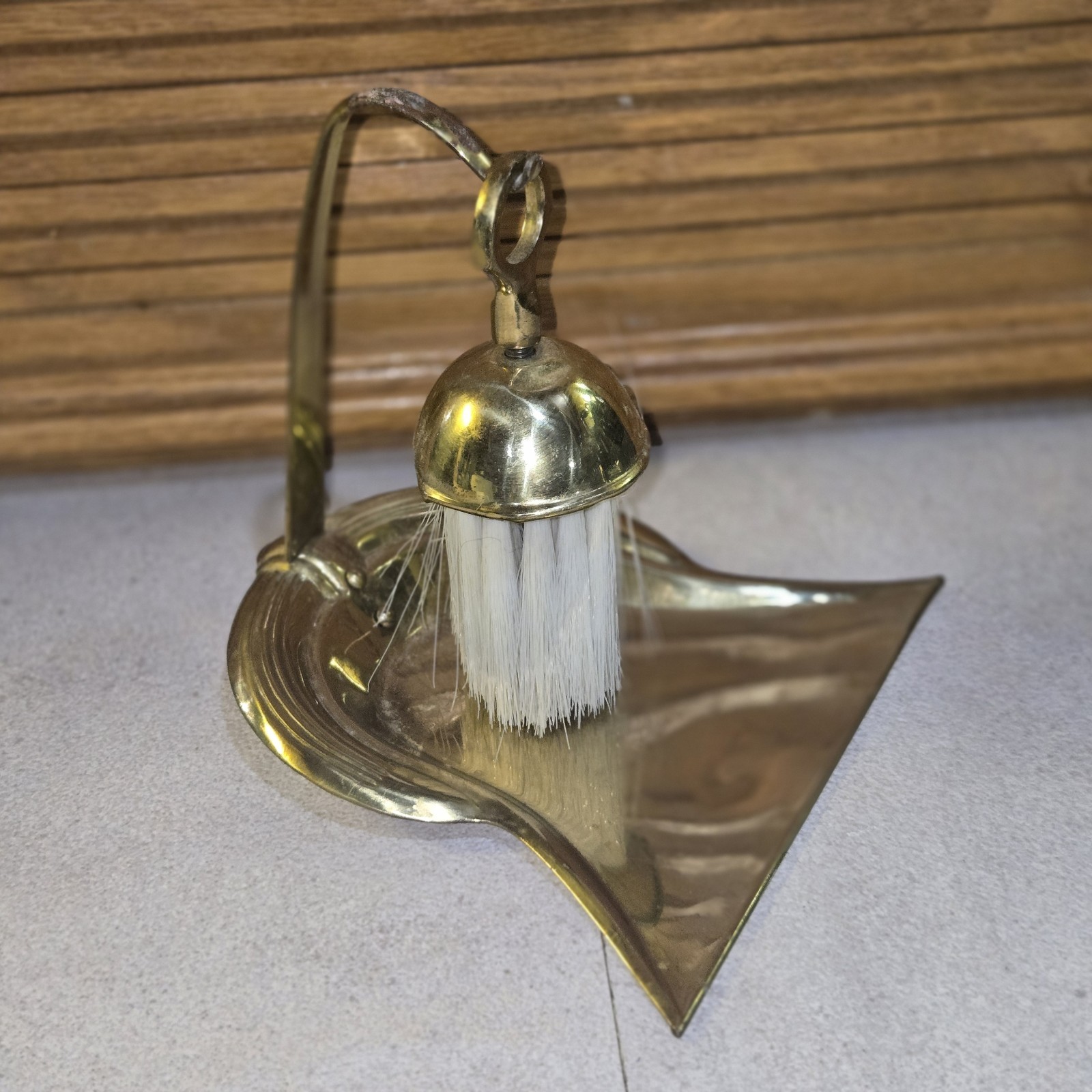 Vintage Brass Peerage Crumb Catcher & Brush See Description,  Collectable!
