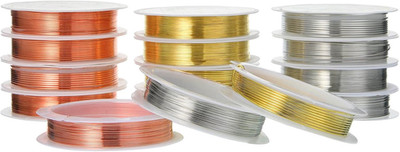 15 Pcs 5 Size Copper Wire 18 20 22 26 32 Gauge Tarnish Resistant Jewelry Wire fo