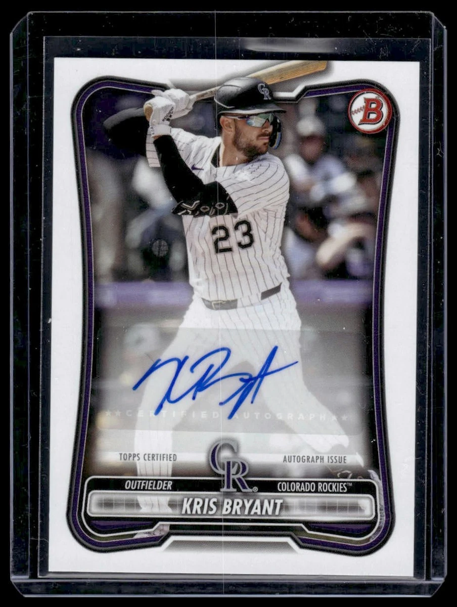 Kris Bryant Autographed Baseball Sports Trading Cards