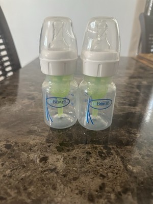3X DR. BROWNS NATURAL FLOW ANTI-COLIC OPTIONS NARROW BABY BOTTLE 4 OZ/120 ML