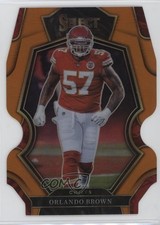 2022 Panini Select Premier Level Orange Prizm Die-Cut 17/199 Orlando Brown 3hd