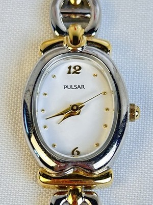 Vintage Pulsar V811-X038 Women s Dress Watch Two-Tone New Battery Tested Working