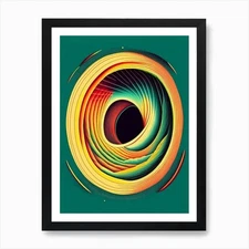 Wormhole Vintage Sketch Space Art P Framed Wall Art Poster Canvas Print Picture