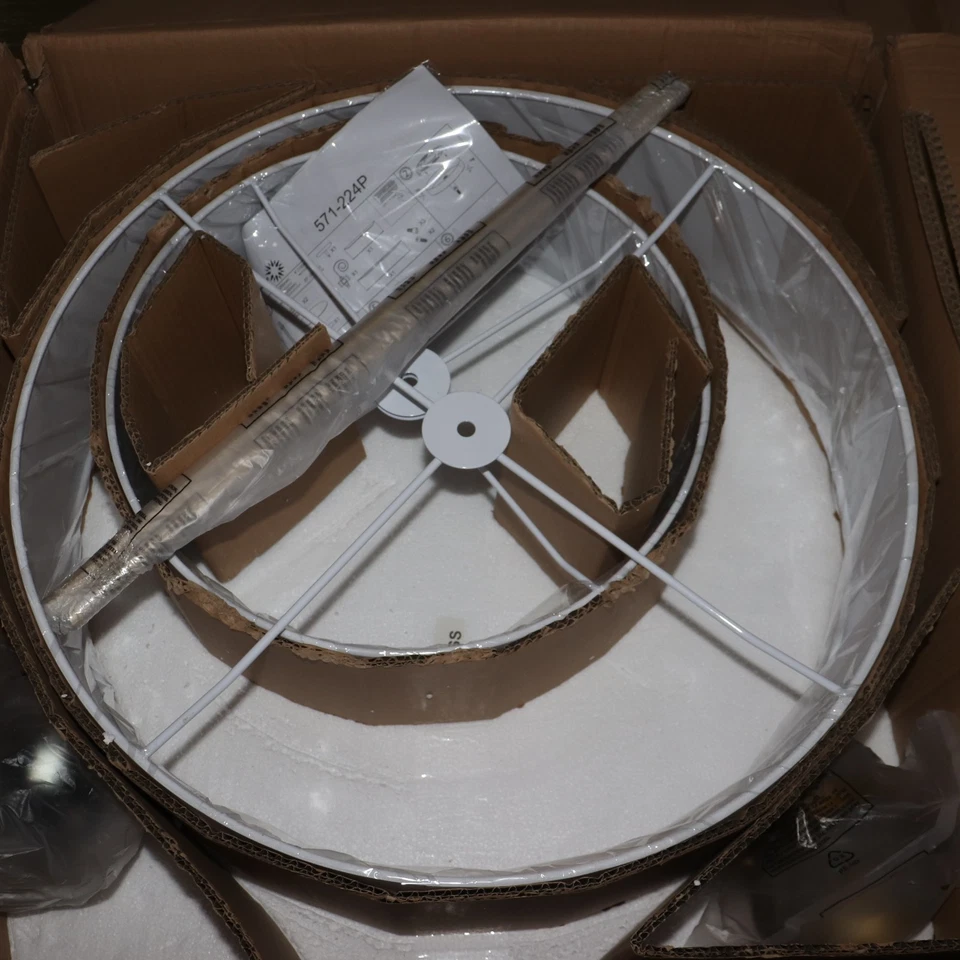 Colgante Dainolite Everly 4 luces 240 vatios totales latón envejecido 571-224P-AGB-WH Foto 3 de 4