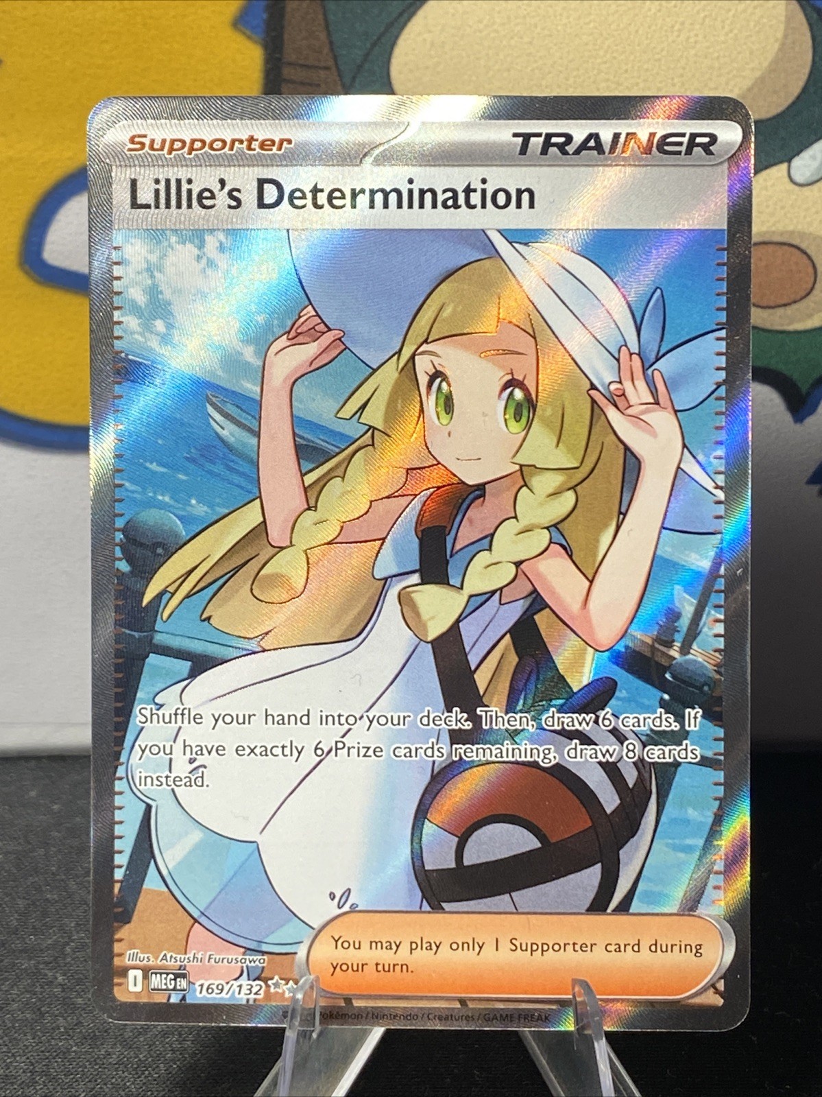Lillie's Determination 169/132 Pokémon TCG Me01: Mega Evolution Ultra Rare Holo