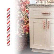 2 Stück rote Pfefferminz Dekorationen zum Basteln und für Weihnachtsdisplays