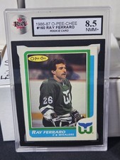86-87 O-Pee-Chee Ray Ferraro Rookie KSA 8.5 🚨🚨🚨 Hartford Whalers 