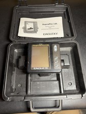 GENUINE Eagle Suprapro ID Boat Fish Depth Finder HEAD UNIT Case, Manual UNTESTED