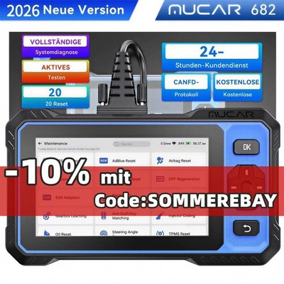 MUCAR 682 Profi KFZ Diagnosegerät Auto OBD2 Scanner ALLE SYSTEM 20 Reset +CANFD