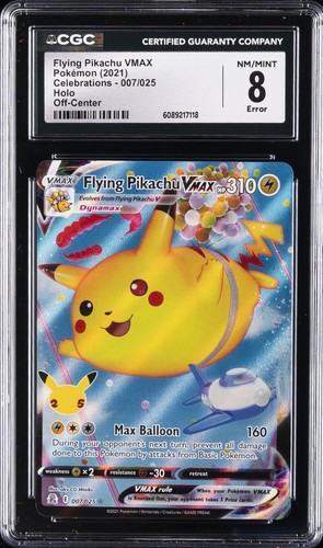 Flying Pikachu VMAX graded CGC 8 for sale on eBay
