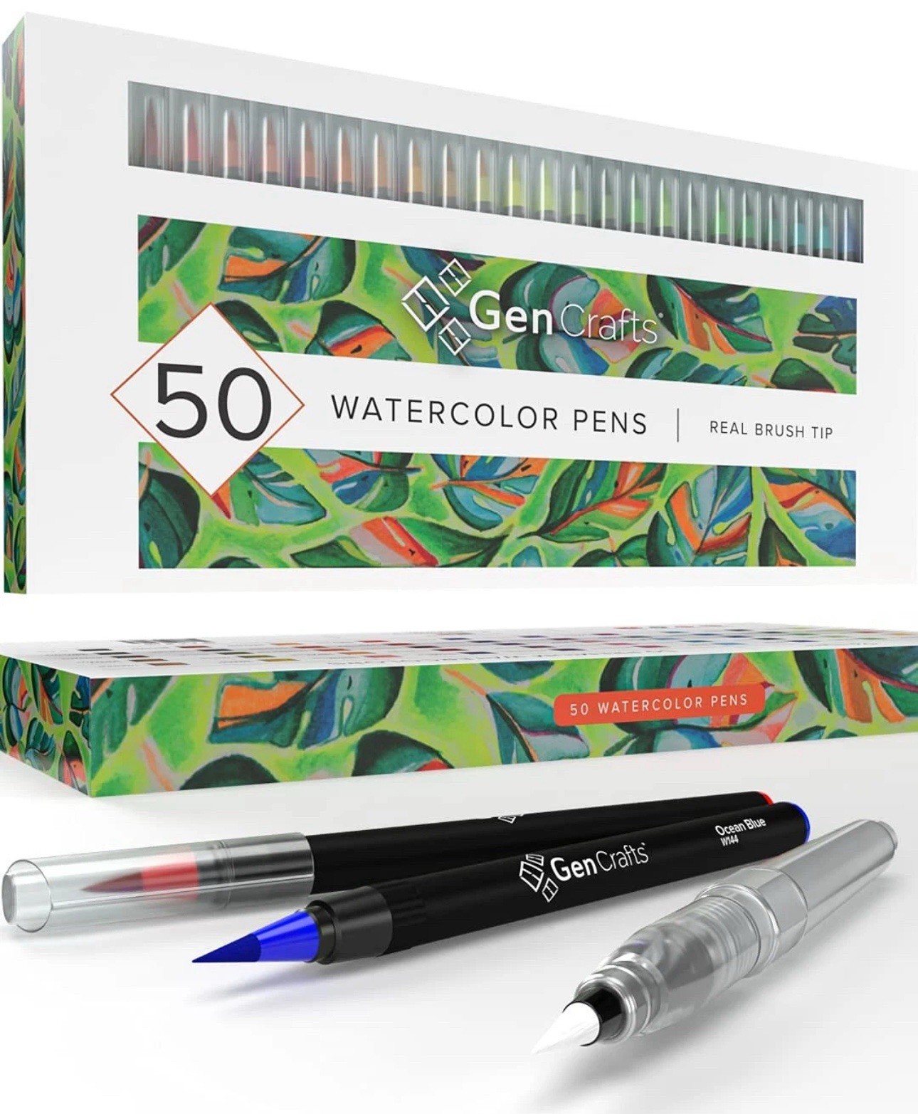 Watercolor Brush Pens &ndash; Set of 50 Premium Colors &ndash; Real 