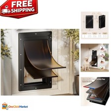 Weatherproof Large Dog Door with Safety Closing Panel - Maximum 100lb Capacity