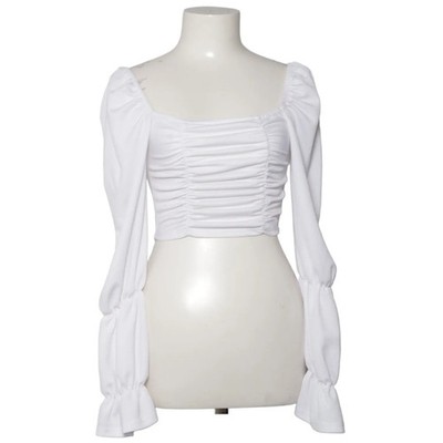 PrettyLittleThing, Crop Top, Größe: 36, Weiß, Elasthan/Polyester, Einfarbig #bic