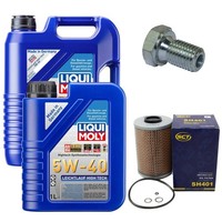 MotoröL Filter Set 5W-40 Liqui Moly 6 Liter + Schraube FüR BMW 5Er 7Er E32 E34