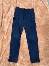 Polo Ralph Lauren Cargo Pants Boys 16 Blue Utility Pull On Elastic Waist Cotton