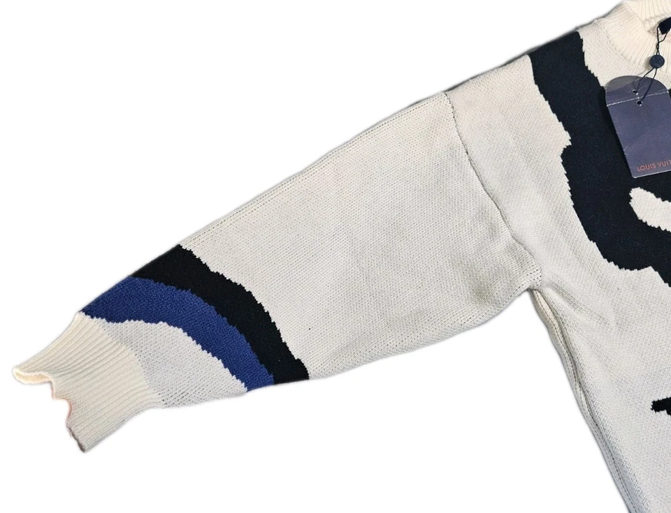 Suéter LOUIS VUITTON Japón KIDSUPER Intarsia Lana Cachemira Cuello Redondo RM232 Talla XL Foto 4 de 4