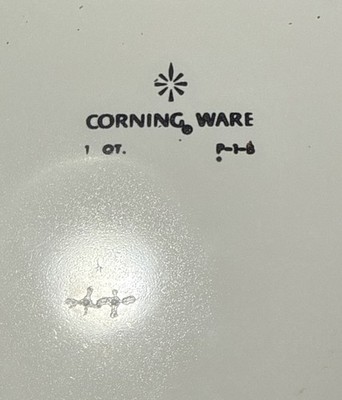 Rare vintage blue flower corningware that is missing ''Made in USA'' stamp