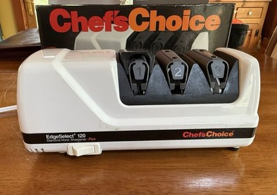 Chef'sChoice EdgeSelect 120 Electric 3-Stage Knife Sharpener, White