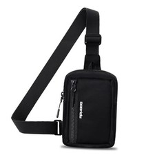 Small Sling Bag for Women Men Chest Bag Water Resistance Mini 01-black