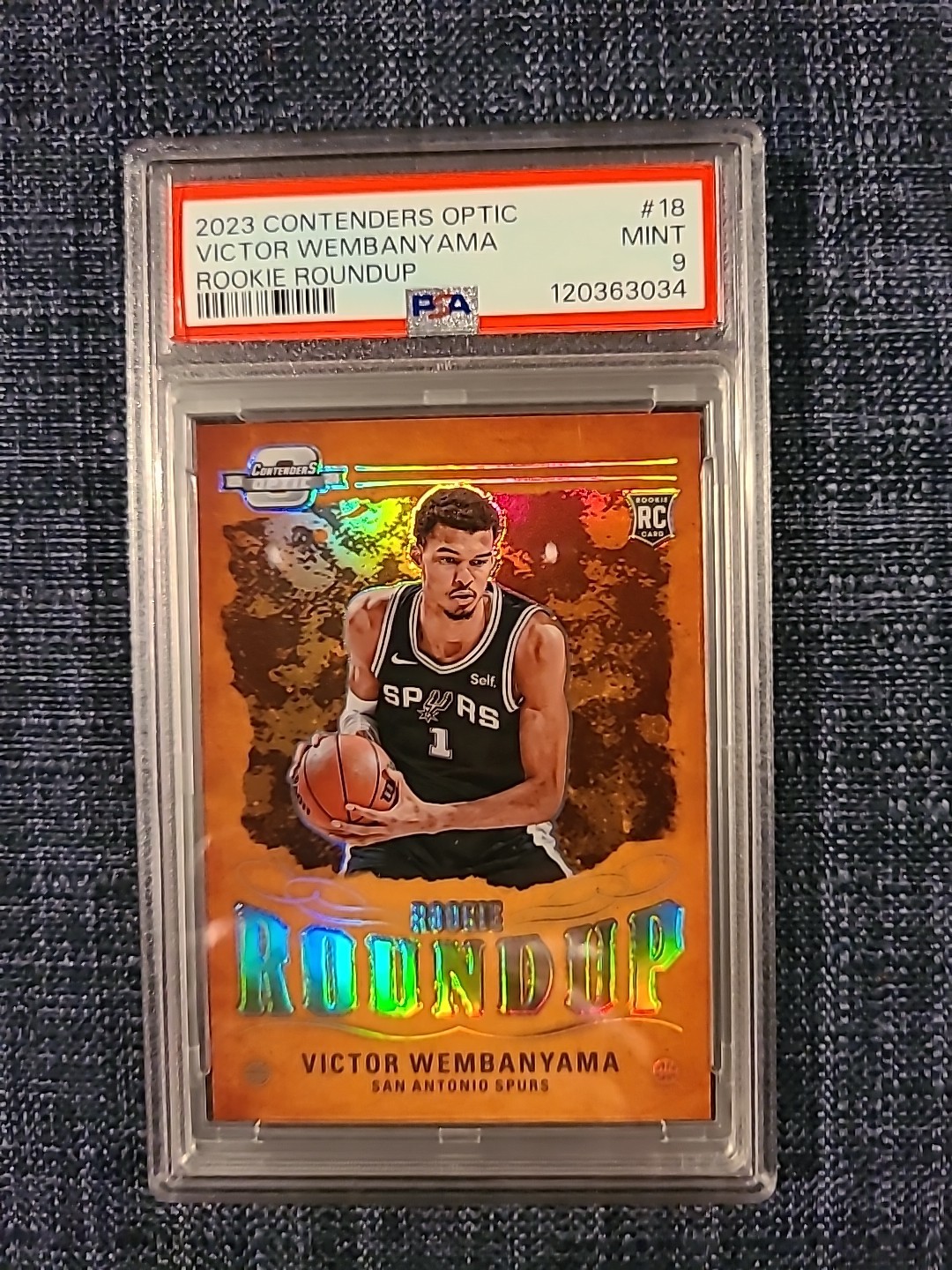 2023 PANINI CONTENDERS OPTIC ROOKIE ROUNDUP #18 VICTOR WEMBANYAMA