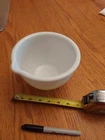 vintage Pyrex White Milk Glass Mixing Bowl  6.5" Opening See Pictures