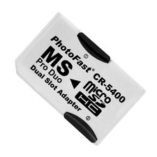 Dual Micro SD TF To Memory Stick Converter MS Pro Duo PSP Card 2 Slot Adapter e