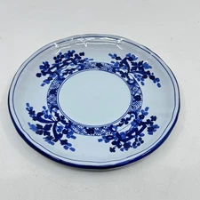 Vintage 70's TIFFANY & CO Ginori Italian Blue & White Bread and Butter Plate