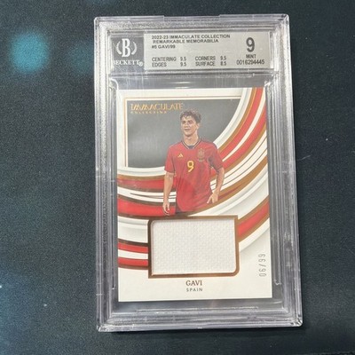2022-23 Immaculate Gavi Remarkable Patch #06/99 BGS 9 Mint E580