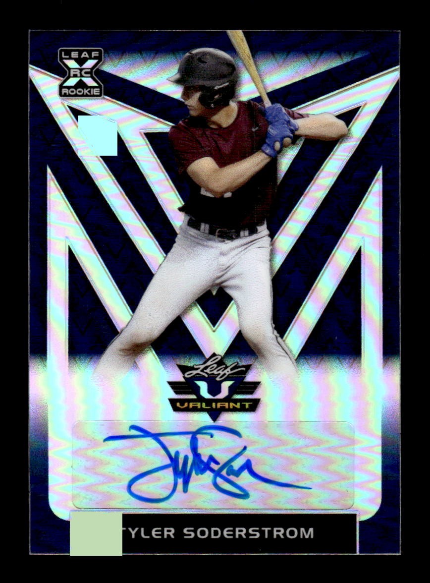 2020 Leaf Valiant #BA-TS1 Tyler Soderstrom Blue #/50