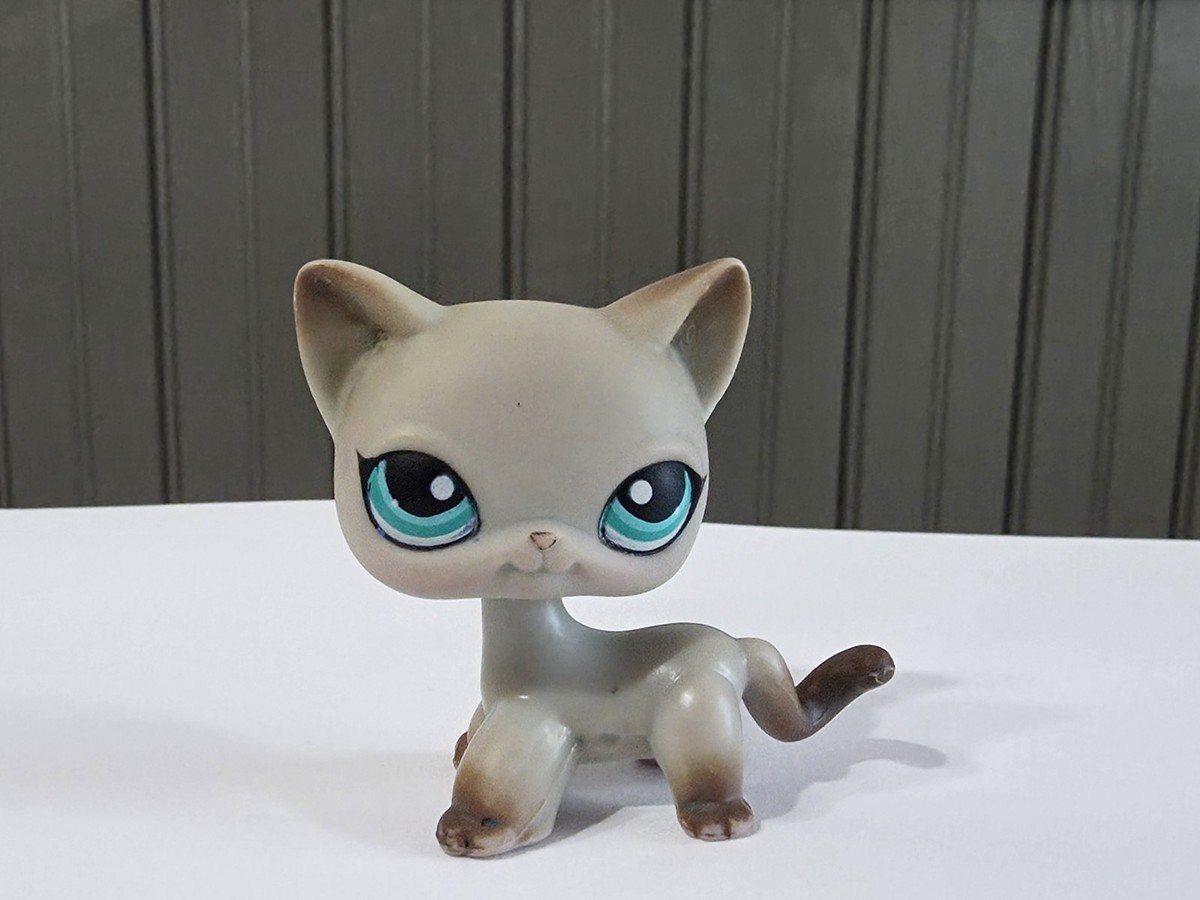 Littlest Pet Shop LPS Authentic 391 Grey Egyptian Shorthair Cat