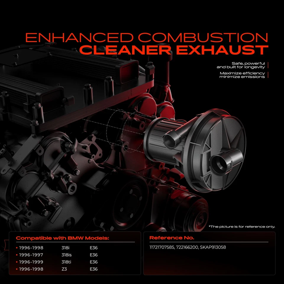 Bomba de inyección de aire secundaria para BMW E36 318i Z3 96-98 318is 96-97 318ti 96-99 Foto 2 de 4