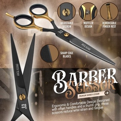 barber / Friseur  Haircutting scssiors Set   7 PCS mit Etui 
