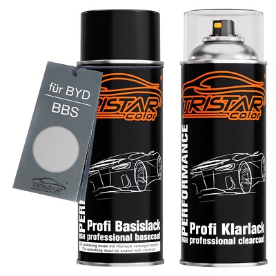 Autolack Spraydosen Set für BYD BBS Elegant Silver Metallic Basislack Klarlack