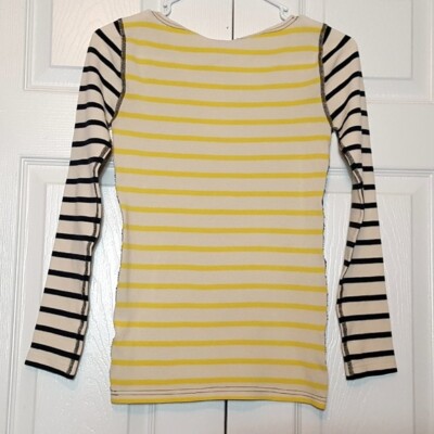 J. Crew Long Sleeve Multi Color Stripe Waffle Knit Top Size XXS | eBay
