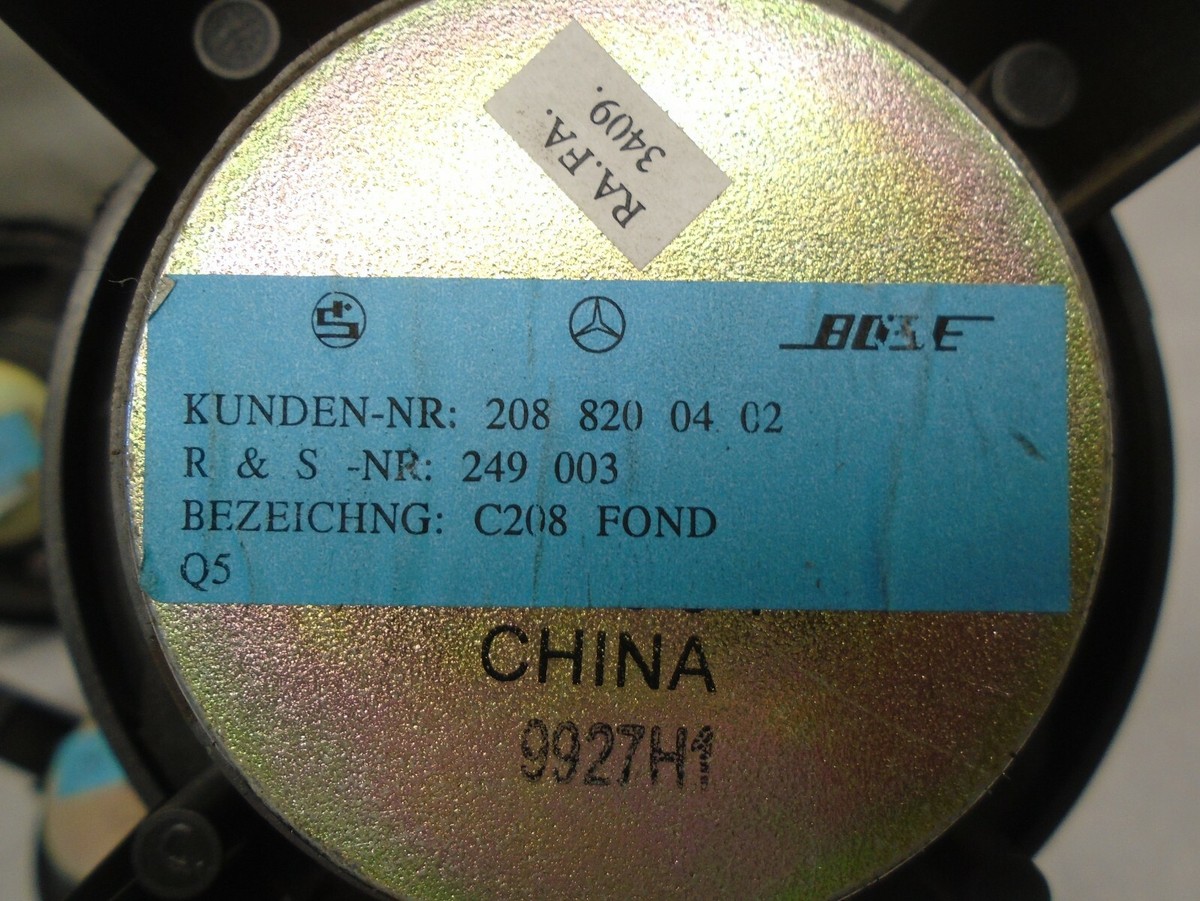 1998-2003 Mercedes CLK430 W208 Front & Rear Door Speaker Set of 4