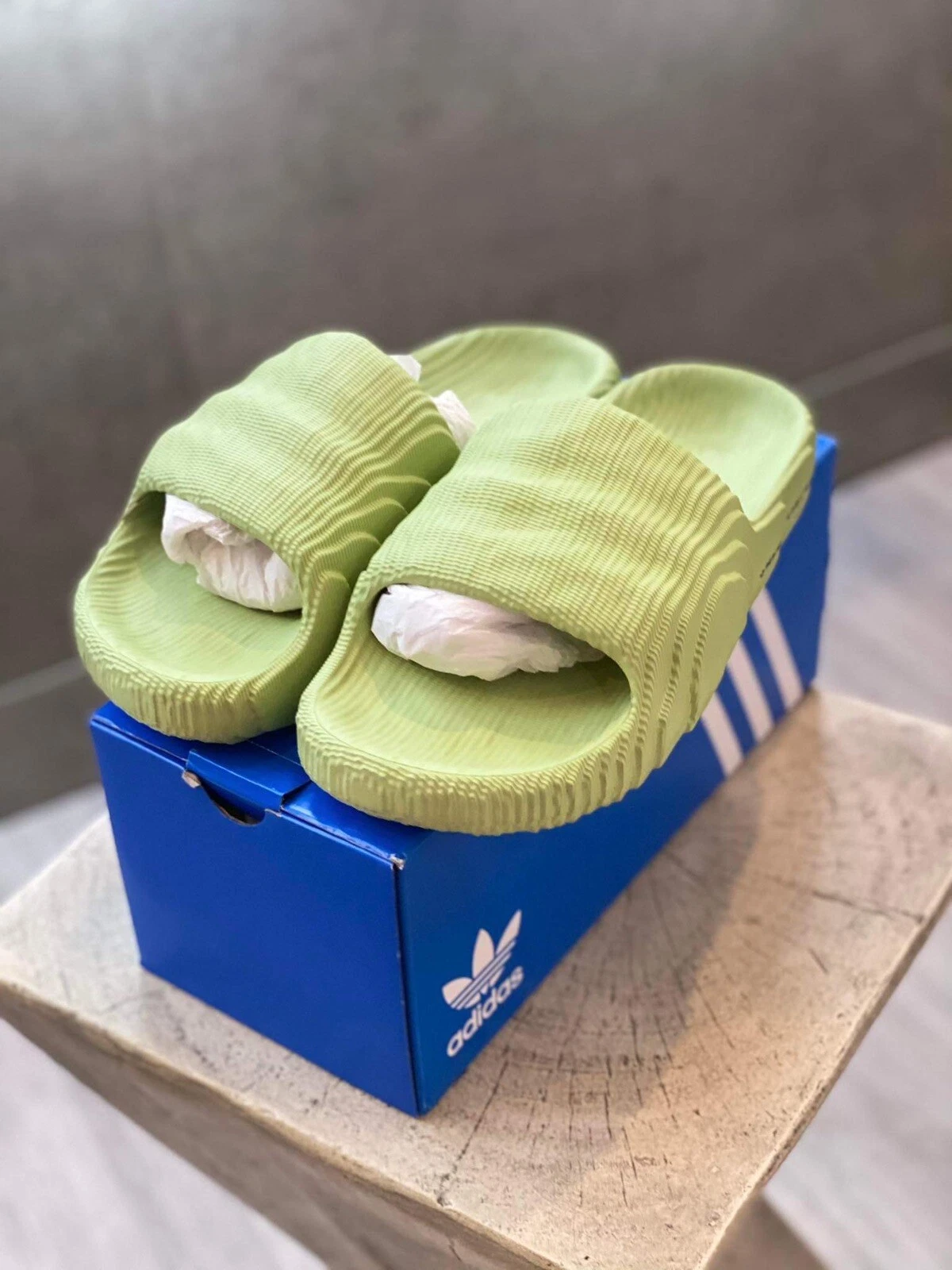 adidas Adilette 22 Slides Magic Lime Men's GX6946 US Size 11