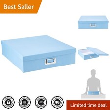 Pioneer Jumbo Scrapbook Storage Box in Sky Blue - Ideal for Crafting Supplies