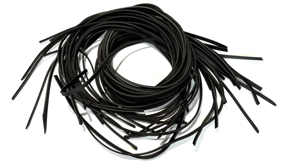 Набор из 5 остатков кожаного ремня буйвола коричневый или черный - Изображение 2 из 2