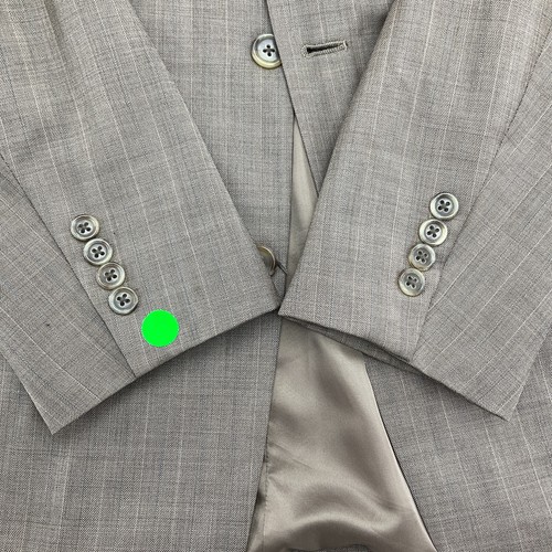 Linea Uomo Suit Men 40R 34Wx28L Brown Blue Stripe Super 100s Wool Classic Career - Picture 3 of 24
