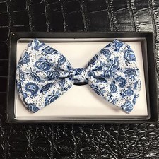Tuxedo Unique Style Blue Germs Style Neckwear Adjustable Adult Men Bow Tie