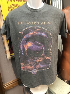The Word Alive Gray No Tag T-Shirt Phoenix Arizona Tyler Smith Fearless records￼