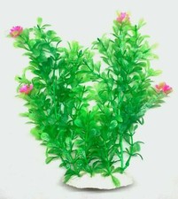 9" Artificial Plastic Decoration Aquarium Plant For Fish Tank New Big Bush