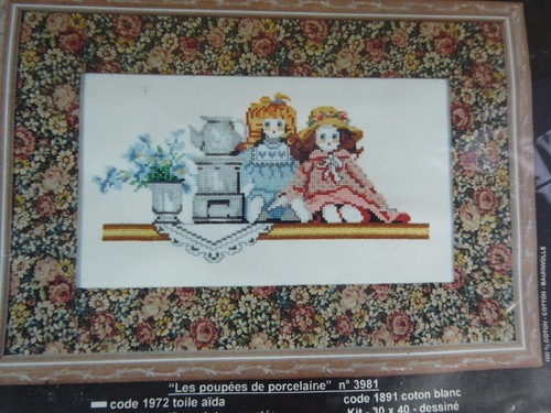 CANEVAS années 80: LES POUPEES DE PORCELAINE. Dans son emballage. - Afbeelding 3 van 3