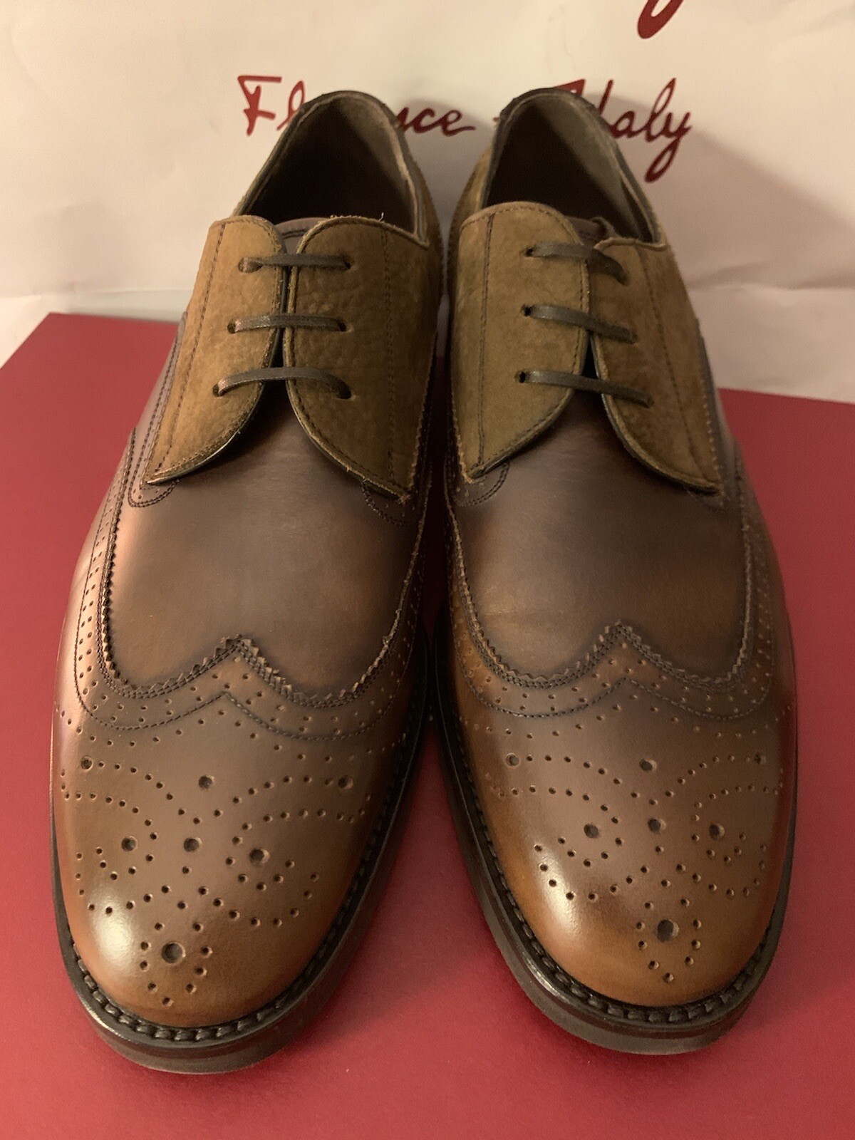 SAOLA SALVATORE FERRAGAMO FILLMORE 8 EE MADERA MUSCHIO NAUCK PELLE DI VITELLO 065835