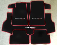 Autoteppich Kofferraummatte für Chevrolet Camaro Coupe 5tlg weiss rot 2010-2015