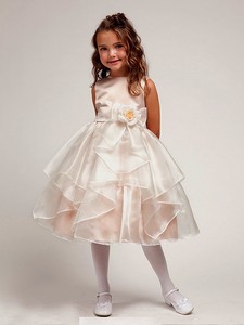 taupe flower girl dress